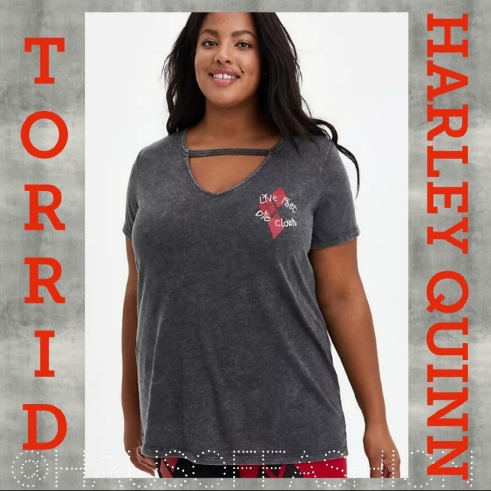 TORRID Harley Quinn Suicide Squad Choker Top! NWT!
